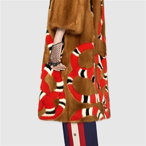 gucci snake mink coat|Gucci jacket sale men.